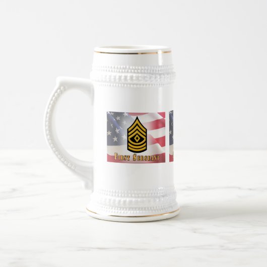 Company First Sergeant Gift White Mug (Gauche)