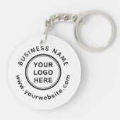 Company Logo and Custom text promotional Sleutelhanger (Achterkant)