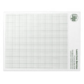 Company Logo Green Grid Graph Calcpad Notitieblok (Voorkant)
