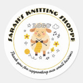 Company Logo Thank You Round Stickers (Devant)