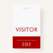 Company Logo Visitor Badge Red (Achterkant)