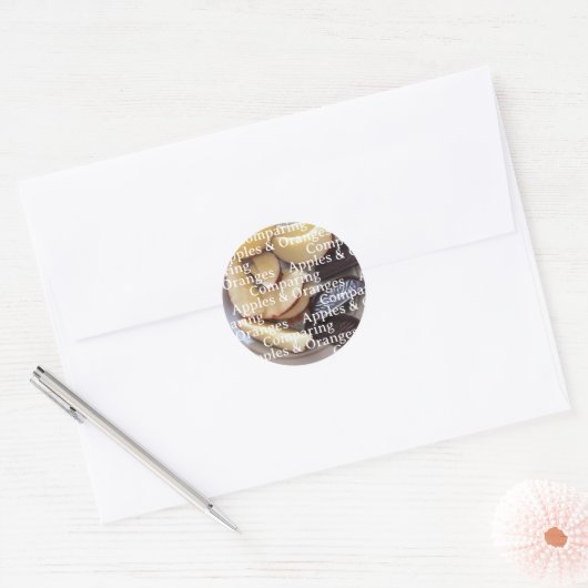 Comparing Apples and Oranges Stickers (Enveloppe)