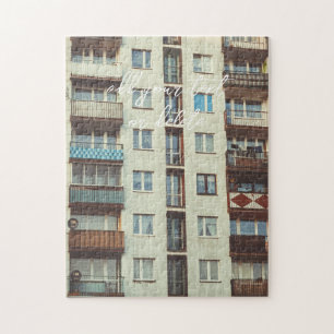 Compartiment gebouw legpuzzel