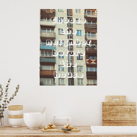 Compartiment gebouw poster (Keuken)