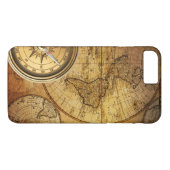 Compass and Map iPhone 7 Plus, Barely Daar Case-Mate iPhone Case (Achterkant (Horizontaal))