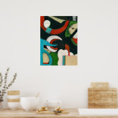 Compass at Night Poster Wall Art (Cuisine)