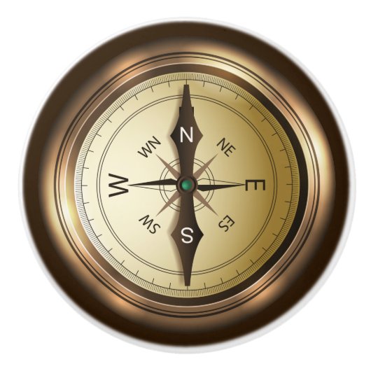 Compass Ceramic Drawer/ Cabinet Knop (Voorkant)
