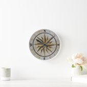 Compass Direction Design Point Floor Table Top Mar Ronde Klok (Huis)