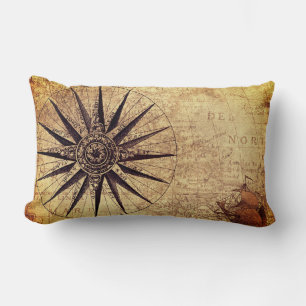 Compass Discovery Age Wereldkaart Vintage Kussen