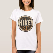 Compass en Hiker Badge Design T-shirt (Voorkant)