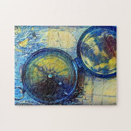 Compass en Map Legpuzzel (Horizontaal)