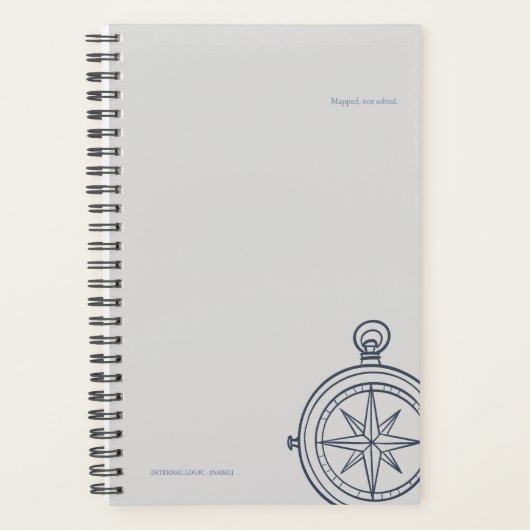 Compass Hard Cover Planner- Midnight Cartographer  Planner (Voorkant)