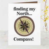 Compass Instrument Navigation Direction Funny Kaart (Gele Bloem)