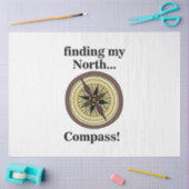 Compass Instrument Navigation Direction Funny Tissuepapier (Craft)