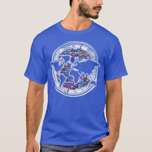 Compass International Traveling Wereldkaart World T-shirt