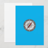 Compass Invitations | Voyage de noces aventureux (Devant / Derrière)