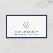 Compass Logo Navy Blauwe Grens Visitekaartje (Voorkant)