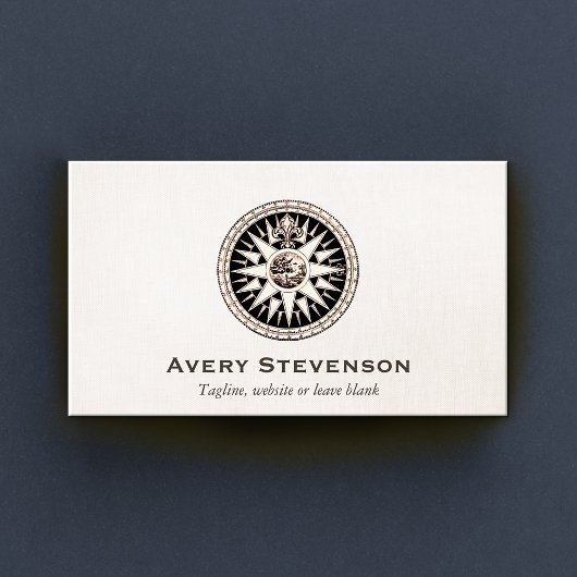  Compass Logo Professional Linen look Visitekaartje