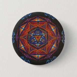 Compass Mandala Ronde Button 5,7 Cm