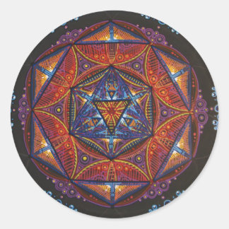 Compass Mandala Ronde Sticker
