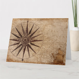 Compass Map Holiday Briefkaart