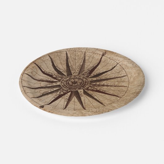Compass Map Papieren Bordje (Gekanteld)