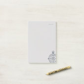 Compass-Midnight Catographer-Minimalist Post-it® Notes (Op bureau)