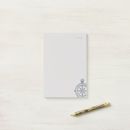 Compass-Midnight Catographer-Minimalist Post-it® Notes (Op bureau)