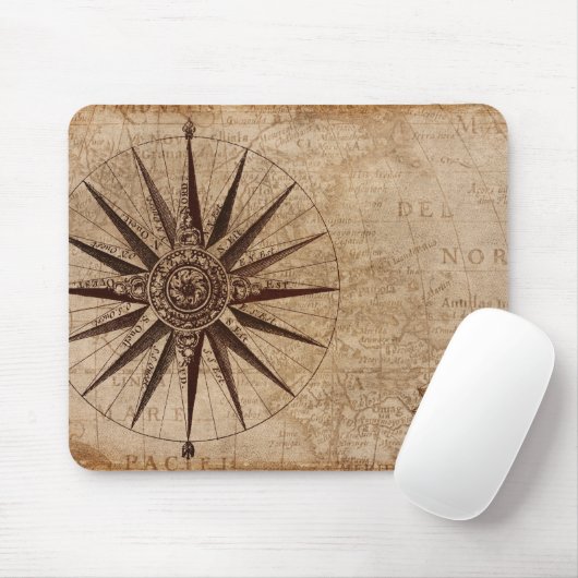  Compass Nautical Map Muismat (Met muis)