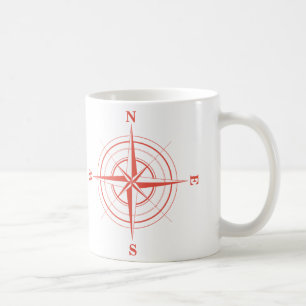Compass Nautical Travel North South East West Koffiemok