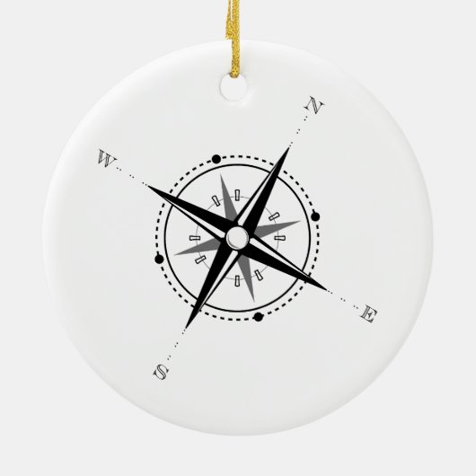  Compass Roos Adventure Exploratie Keramisch Ornament (Achterkant)