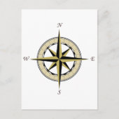 Compass Roos Art Briefkaart (Voorkant)