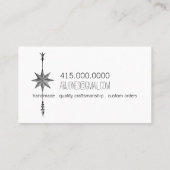 Compass Roos en Arrow Craftsperson Visitekaartje (Achterkant)