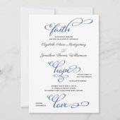 Compass Roos Faith Hope Love Script Weddenschap Kaart (Voorkant)
