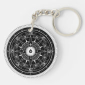 Compass-Roos - Sleutelhanger (zwart) (Achterkant)