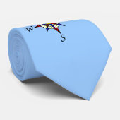 Compass Roos Stropdas - lt blu (Opgerold)