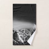 Compass star embleem monogram dramatische bergen bad handdoek (Handdoek)