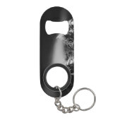 Compass star embleem monogram dramatische bergen mini flessenopener (Achterkant)