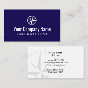 Compass star logo visitekaartsjabloon visitekaartje