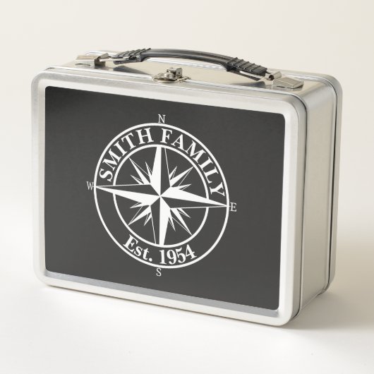 Compass star monogram, personaliseerbaar embleem (Voorkant)
