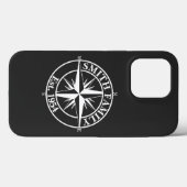 Compass star monogram, personaliseerbaar embleem Case-Mate iPhone case (Achterkant (horizontaal))