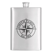 Compass star monogram, personaliseerbaar embleem flacon (Voorkant)
