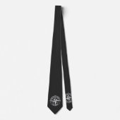 Compass star monogram, personaliseerbaar embleem stropdas (Voorkant)