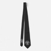 Compass star monogram, personaliseerbaar embleem stropdas (Achterkant)