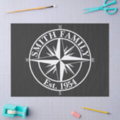 Compass star monogram, personaliseerbaar embleem tissuepapier (Craft)