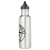 Compass star monogram, personaliseerbaar embleem waterfles  (Rechts)