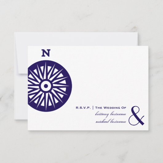 Compass Wedding RSVP (Voorkant)