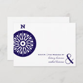 Compass Wedding RSVP (Voorkant / Achterkant)