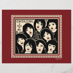 Compassie Geef het door op_flatpapier — vel 11 x 8