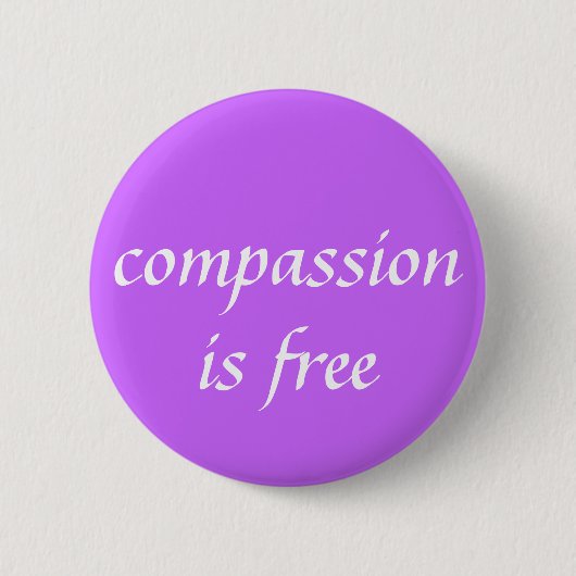 compassie is gratis ronde button 5,7 cm (Voorkant)